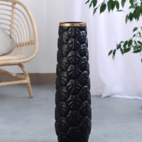 Ваза керамика напольная "Хадвин" 60х13 см, чёрный