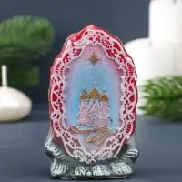 Свеча фигурная "Храм в рамке" 5,5х4х9 см, цв. красный
