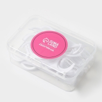 Зубочистки с зубной нитью Доляна, набор 50 шт., пластик, шелковина, белые