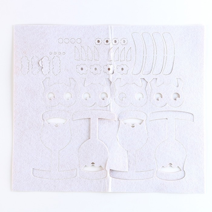 Гирлянда из фетра своими руками на новый год &laquo;Дед мороз и друзья&raquo;, набор для творчества