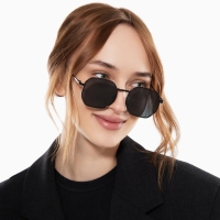 Очки солнцезащитные uv 400, дужка 12.8 см, ширина 12.8 см, линза 4.6 х 5.4 см