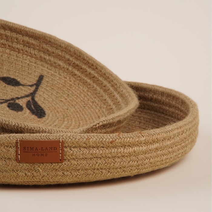 Корзины для хранения ручной работы SL Home, 2 шт: 25&times;25&times;3 см, 30&times;30&times;4 см