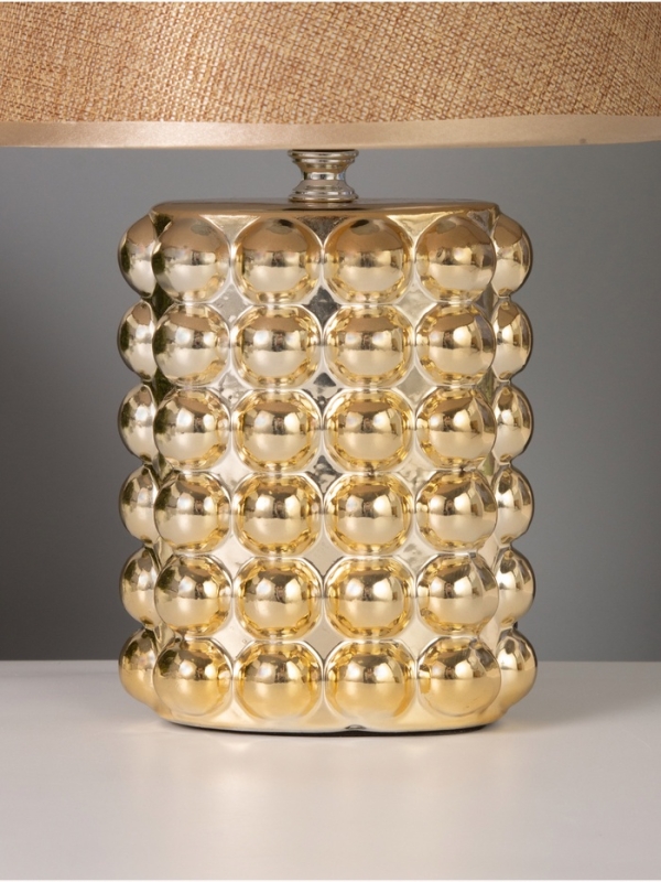 Лампа настольная "Бабл" 40Вт Е14 золото 22х22х32см