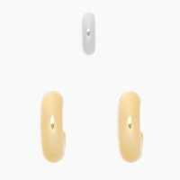 Набор серьги и каффы 3 шт. &laquo;Бублик&raquo; кольца, цвет серебро в золоте