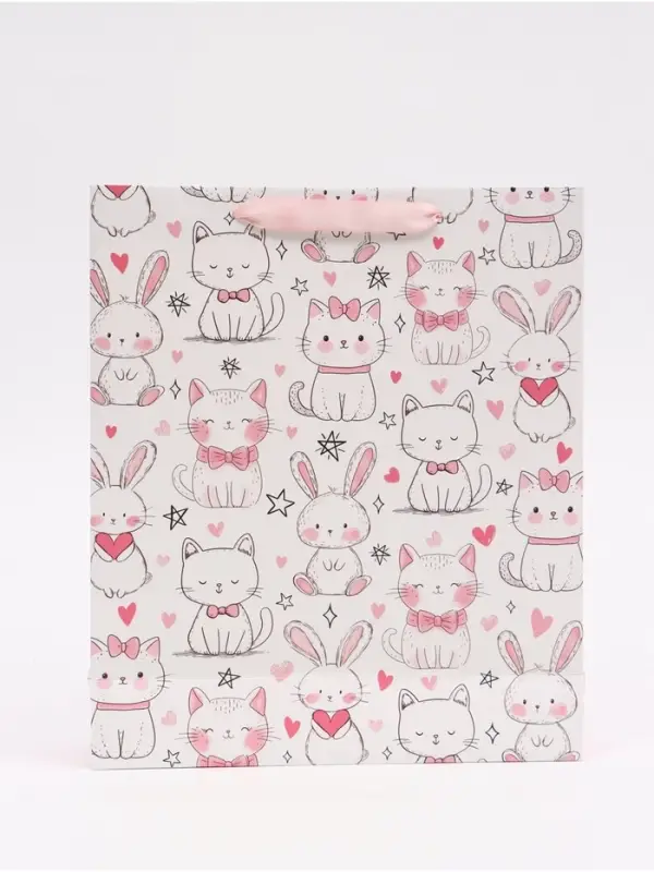 Пакет подарочный &laquo;Поздравляю&raquo;, M 25,5 &times; 30 &times; 9 см