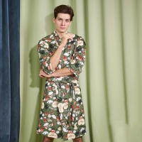 Халат мужской Этель "Генеральская банька" рукав 3/4, размер 46-48, вафля 200г/м2, 100% хлопок Халат мужской Этель "Генеральская банька" рукав 3/4, размер 46-48, вафля 200г/м2, 100% хлопок