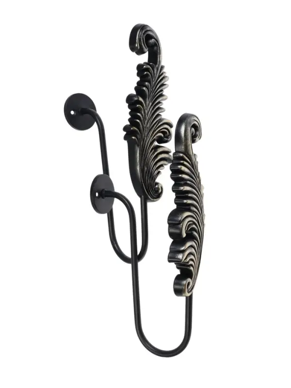 Крючок для штор CAPPIO KS042, цвет черный с золотом, набор 2 шт