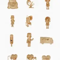 Брошь &laquo;Медицина&raquo;, форма МИКС, цвет золото (неделимая фасовка 12 шт., цена за шт.)