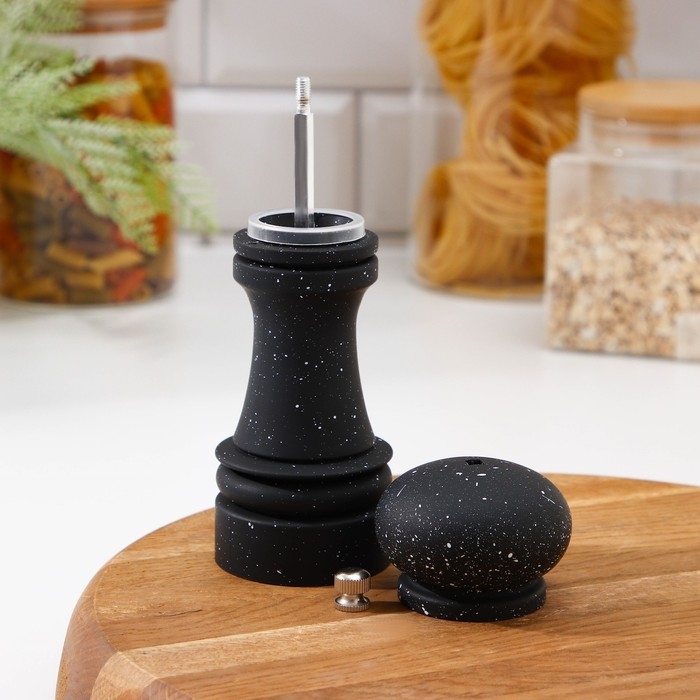 Мельница для специй Доляна &laquo;Зефир&raquo;, 16&times;5,5 см, керамический механизим, цвет чёрное дерево