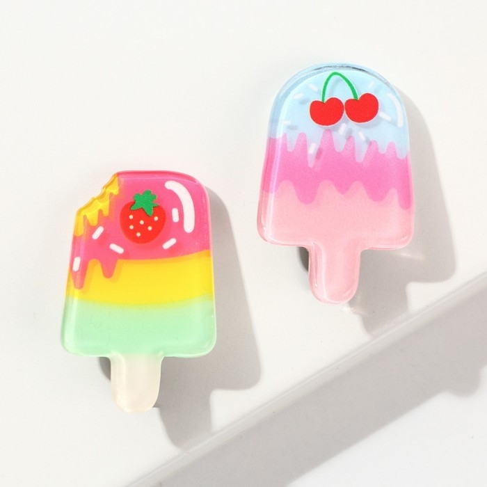 Заколки для волос детские &laquo;Сладкая парочка&raquo;, 2 шт, 3 х 1,5 см