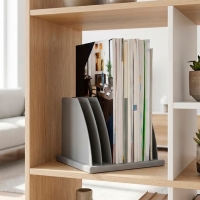 Сортер - подставка для журналов и бумаг, сборная, 6 отделений, серая