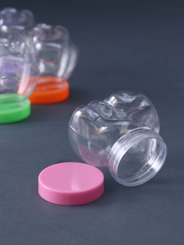 Баночка для скрапбукинга пластик "Кулак" 50 мл  набор 6 шт 5,5х4,7х5,5 см