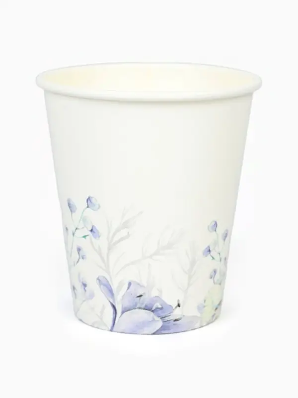 Стакан одноразовый бумажный &laquo;Сиреневые цветы&raquo;, 250 мл