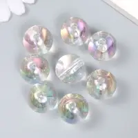 Бусина пластик для творчества "Перламутр прозрачный" 2х2х2 см