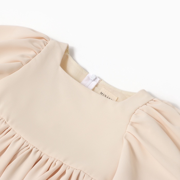 Платье для девочки, MINAKU :Party Dress, цвет молочный, рост 122 см