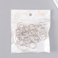 Основа для брелока кольцо металл серебро  набор 50 шт 2х2 см