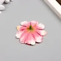 Бутон на ножке для декорирования "Многослойная ромашка розовая" 6х6 см