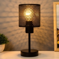 Настольная лампа "Вайна" Е27 40Вт черный 13х12х14см RISALUX Настольная лампа "Вайна" Е27 40Вт черный 13х12х14см RISALUX