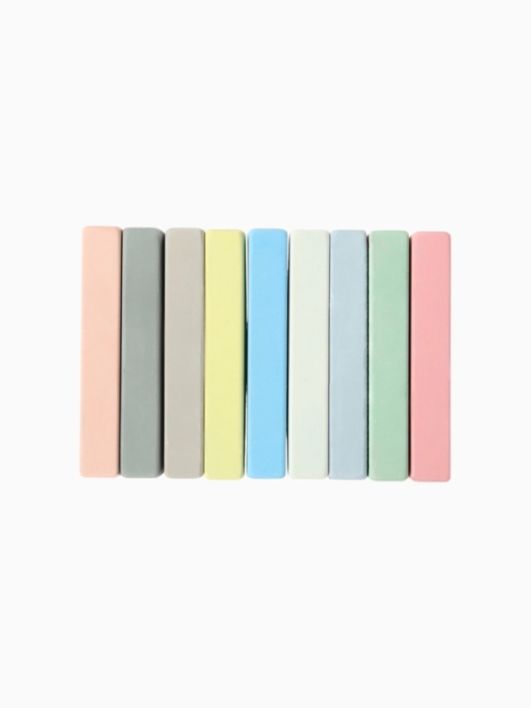 Мелки цветные школьные, набор 20шт "Синий трактор", прямоугольные