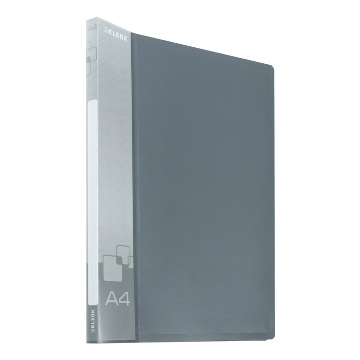 Папка с 30 вкладышами А4, 600 мкм, Calligrata, 15 мм, серая