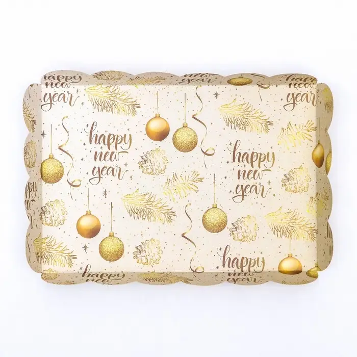 Коробка для печенья, &laquo;Новогодние игрушки&raquo;, 22&times;15&times;3 см, Новый год