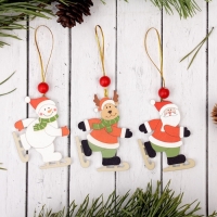 Елочная игрушка &laquo;Весёлые катания&raquo;, МИКС, односторонняя