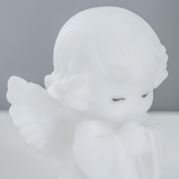 Фигурка светящаяся RISALUX &laquo;Ангелочек&raquo;, LED-ночник, батарейки 3&times;LR44, белый, 8.5&times;8&times;14.5 см