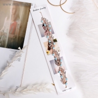 Аксессуар для волос "Моника" (на невидимках) цветы с голубыми бусинами, 23 см Аксессуар для волос "Моника" (на невидимках) цветы с голубыми бусинами, 23 см