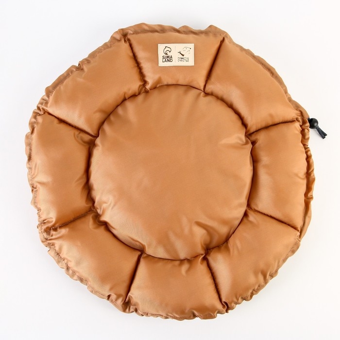 Лежанка для кошек и собак двусторонняя светло-коричневая, 50-30х12 см