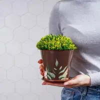 Горшок для цветов Доляна &laquo;Тропический лес&raquo;, 800 мл, цвет коричневый