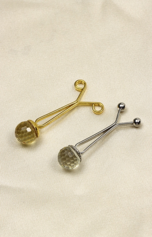 Зажим для платка &laquo;Хрусталь&raquo; шарик, цвет МИКС (неделимая фасовка 12 шт., цена за шт.)