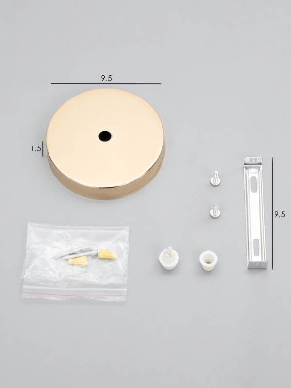 Чаша потолочная 10 см золото