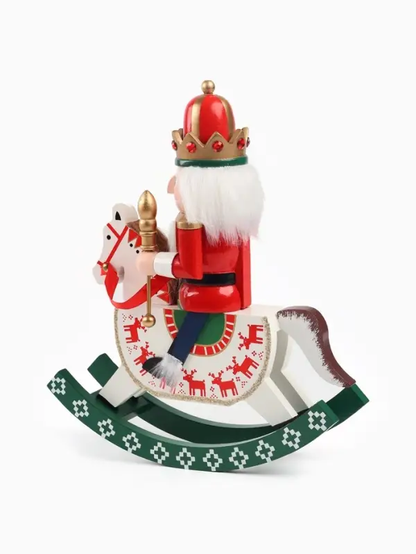 Новогодний декор "Щелкунчик на лошадке" 28 см