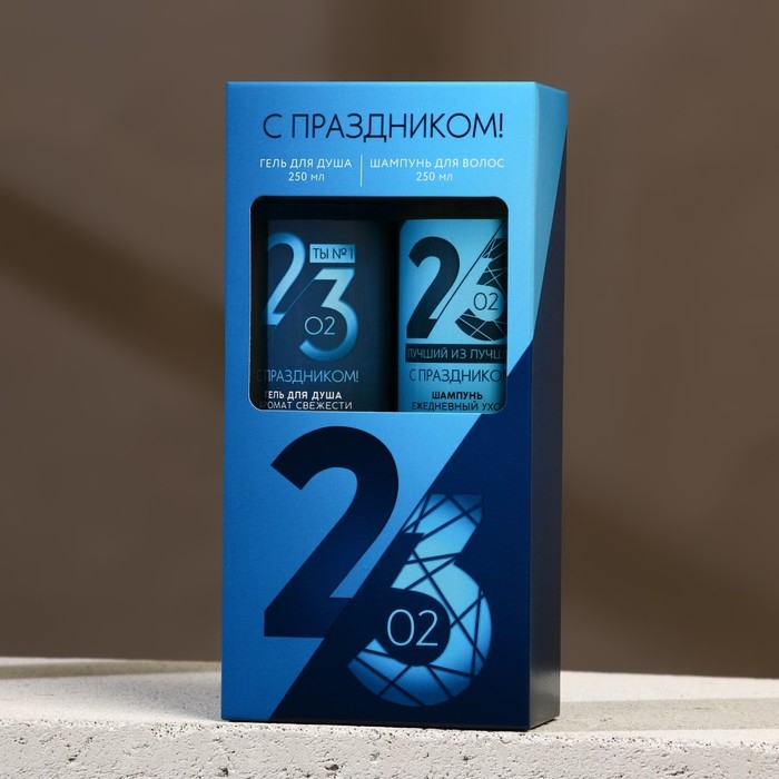 Подарочный набор HARD LINE &laquo;23 Февраля&raquo;: гель для душа и шампунь для волос, 2х250 мл