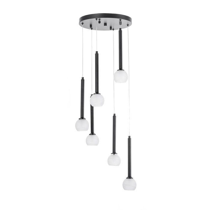 Светильник "Жозефина" 6х3Вт G4 Чёрный 30х30х180см