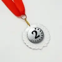 Медаль призовая &laquo;2 место&raquo;, на ленте