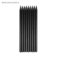 Карандаш чернографитный твёрдость НВ, корпус чёрный, заточенный, со стразой из акрила, МИКС