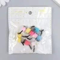 Декор для творчества стекло, пластик "Баночка со смузи с петелькой" МИКС 1х1х2,4 см