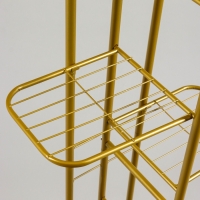 Подставка для цветов Greengo, 7 полок, 43 &times; 22 &times; 126 см, напольная, металл, цвет золотой