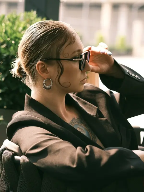 Серьги металл "Кольца" тренд, цвет золото