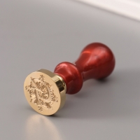 Печать для сургуча с пластиковой ручкой "Буква G на вензеле" 2,5х2,5х6,3 см