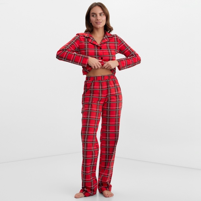 Пижама женская KAFTAN "Клетка" размер 48-50