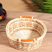 Корзина плетеная 22x22x9 см, ротанг