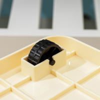 Контейнер для хранения с крышкой &laquo;Уличное кафе&raquo;, 35 л, 50&times;31&times;28 см, на колёсиках, слоновая кость