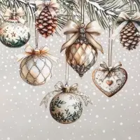 Пакет подарочный новогодний ламинированный, &laquo;Игрушки Новогодние&raquo; , 26&times;12&times;32 см