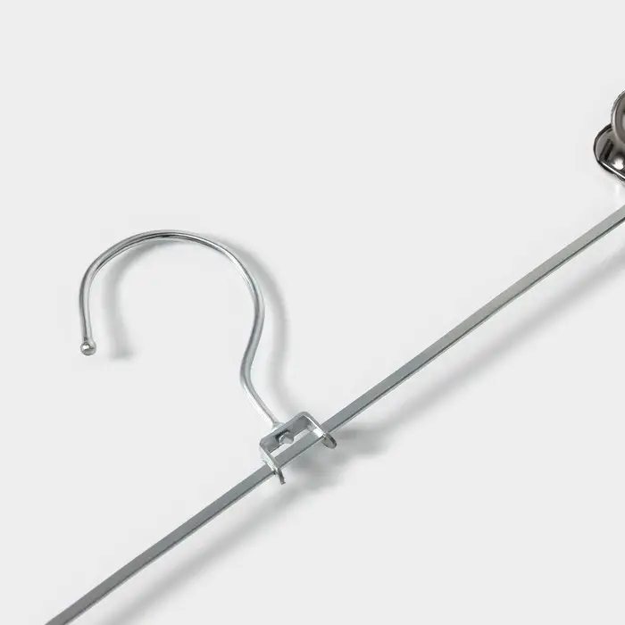 Вешалка для брюк и юбок с зажимами, 30&times;10 см, серебряная
