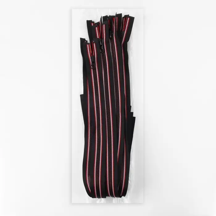 Молния &laquo;Трактор&raquo;, №5, разъёмная, замок автомат, 60 см, чёрная, красная, белая