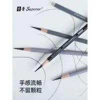 Карандаш угольный чёрный, S-soft, корпус красный