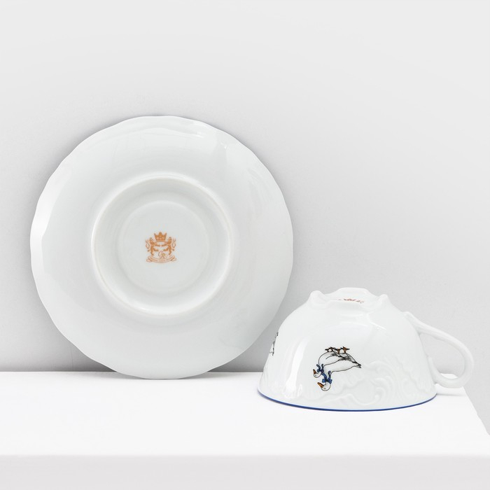 Чайный сервиз на 6 персон &laquo;Рококо. Гуси&raquo;, 15 предметов