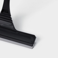 Окномойка с насадкой из микрофибры Raccoon, гибкая, стальная телескопическая ручка, 28&times;2,5&times;80(117) см, цвет чёрный